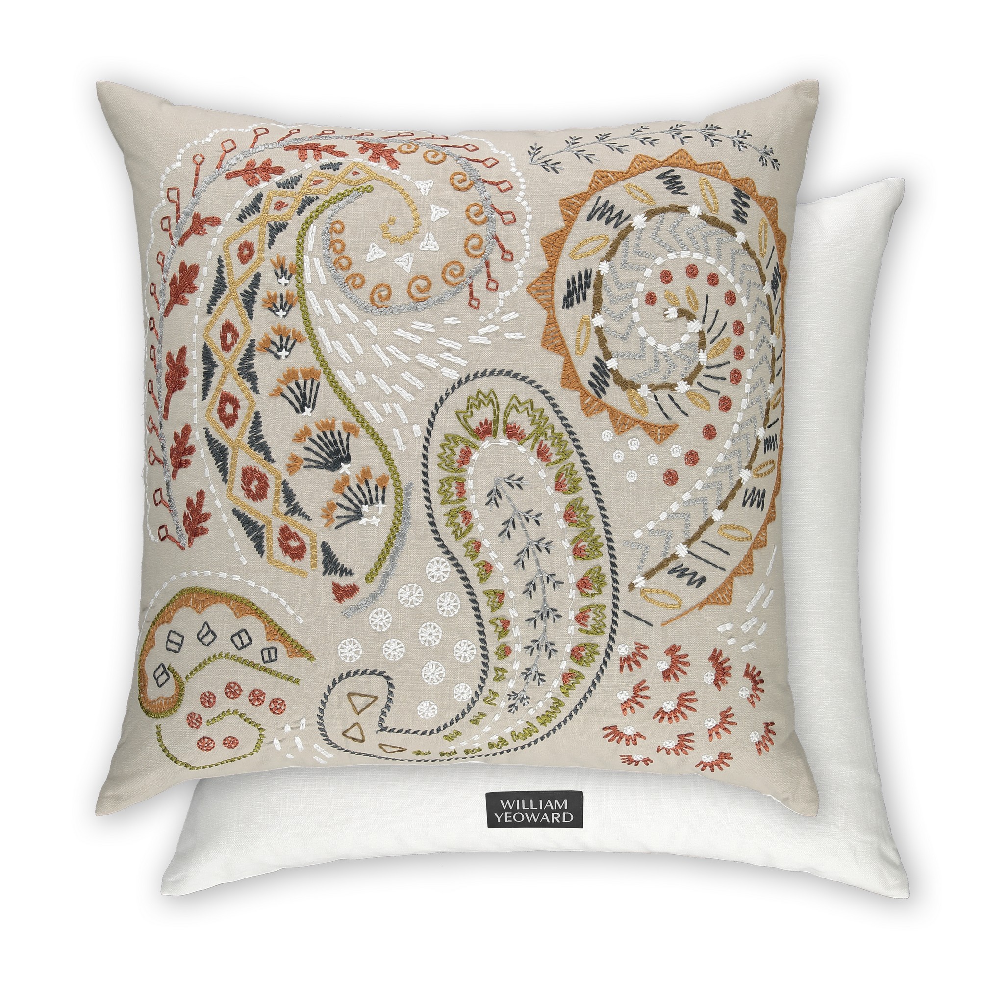 Lakhama Paisley Cushion By William Yeoward In Spice Red